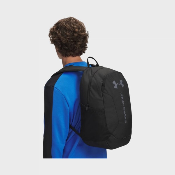 Under Armour Hustle 26 Λιτρα Unisex Σακιδιο Πλατης Unisex Μαυρο - Γκρι