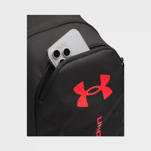 Under Armour Hustle 26 Λιτρα Unisex Σακιδιο Πλατης Unisex Μαυρο - Κοκκινο