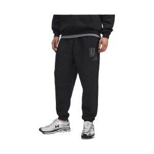 Under Armour Icon Fleece Graphic JG Ανδρικο Παντελονι Μαυρο