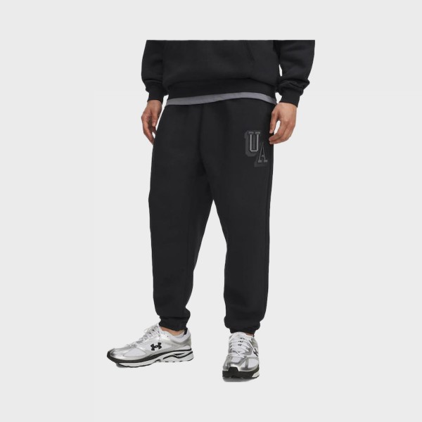 Under Armour Icon Fleece Graphic JG Ανδρικο Παντελονι Μαυρο
