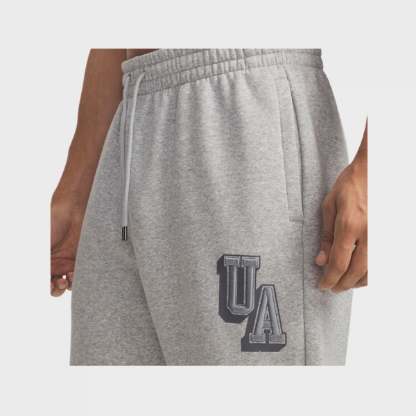 Under Armour Icon Fleece Graphic JG Ανδρικο Παντελονι Γκρι