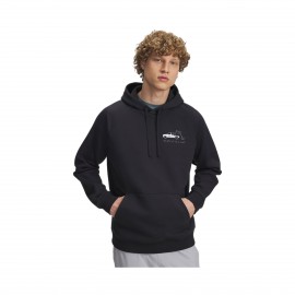 Under Armour Rival Fleece HBR Graphic Back Hooded Ανδρικη Φουτερ Μαυρη