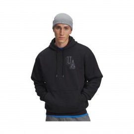Under Armour Icon Fleece Graphic Logo Hooded Ανδρικη Φουτερ Μαυρη