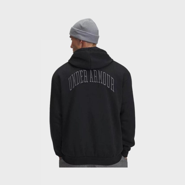 Under Armour Icon Fleece Graphic Logo Hooded Ανδρικη Φουτερ Μαυρη