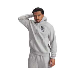 Under Armour Icon Fleece Graphic Logo Hooded Ανδρικη Φουτερ Γκρι