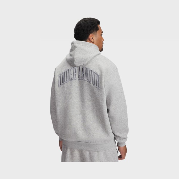 Under Armour Icon Fleece Graphic Logo Hooded Ανδρικη Φουτερ Γκρι