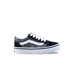 Vans Classics Old Skool Logo Παιδικο Παπουτσι Μαυρο - Γκρι