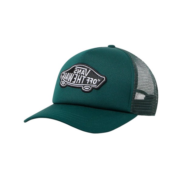 Vans Off The Wall Logo Classic Patch Curved Trucker Ανδρικο Καπελο Πρασινο
