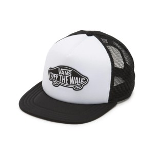 Vans Classic Patch Curved Bill Trucker Unisex Καπελο Λευκο - Μαυρο