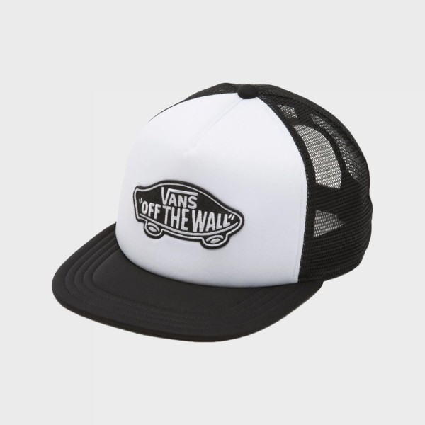 Vans Classic Patch Curved Bill Trucker Unisex Καπελο Λευκο - Μαυρο