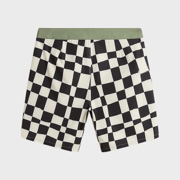 Vans The Daily Check 42.3 cm Boardshorts Ανδρικο Μαγιο Μαυρο - Ιβουαρ