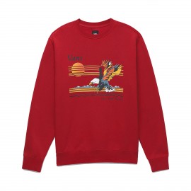 Vans Sunset Crew Neck Chili Pepper Ανδρικο Φουτερ Κοκκινο
