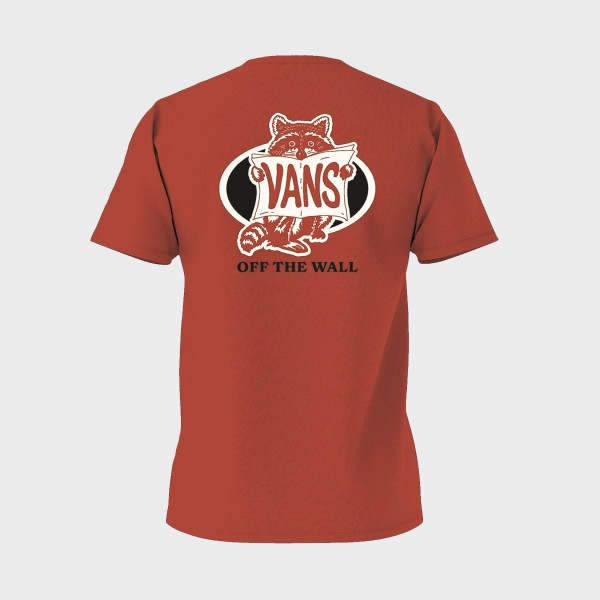 Vans Off The Wall Racoon Sign Graphic Ανδρικη Μπλουζα Πορτοκαλι