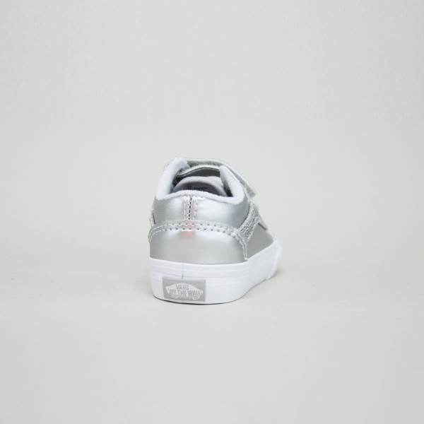 Vans Off The Wall Old Skool V Luna Shine Βρεφικο Παπουτσι Ασημι