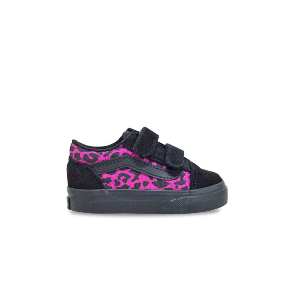 Vans Old Skool Leopard Βρεφικο Παπουτσι Μαυρο - Φουξ