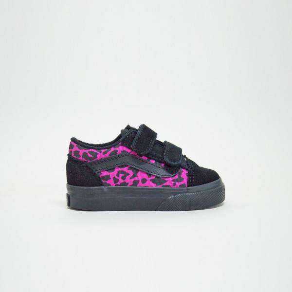 Vans Old Skool Leopard Βρεφικο Παπουτσι Μαυρο - Φουξ