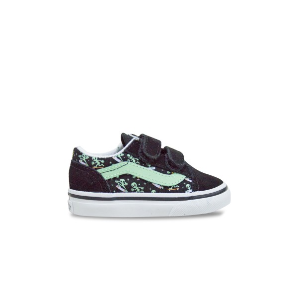 Vans Old Skool Classic Aliens Βρεφικο Παπουτσι Μαυρο