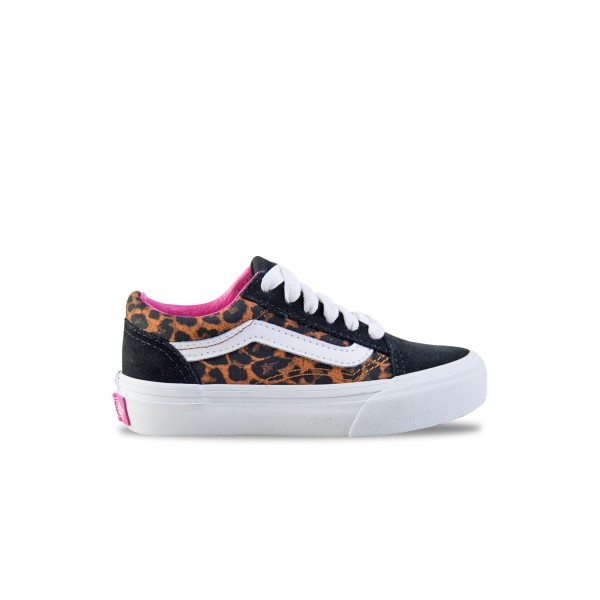 Vans Off The Wall Old Skool SideStripe Leopard Παιδικο Παπουτσι Μαυρο - Καφε