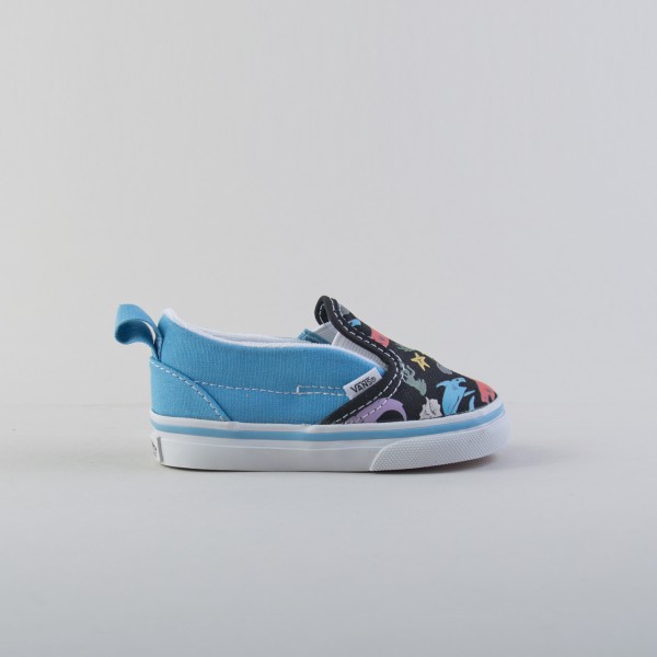 Vans Slip On V Glow Ocean Prints Βρεφικο Παπουτσι Μπλε - Μαυρο