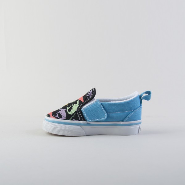 Vans Slip On V Glow Ocean Prints Βρεφικο Παπουτσι Μπλε - Μαυρο