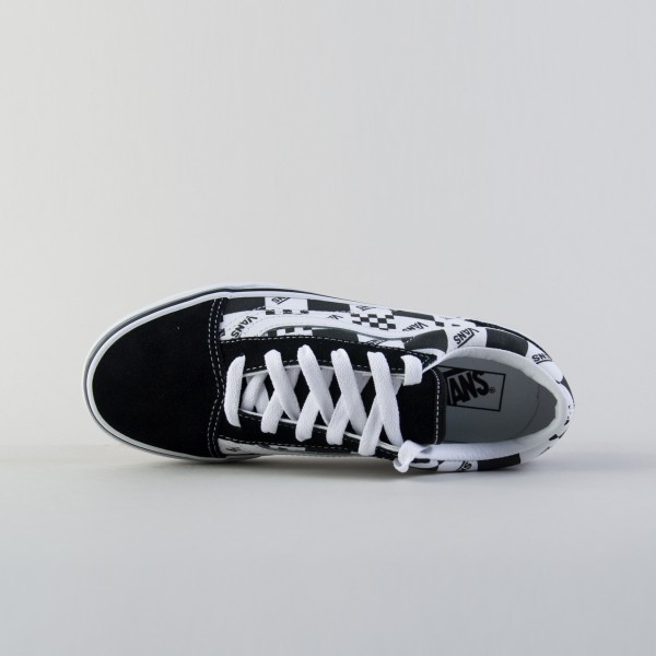 Vans Classic Old Skool Sidestripe Suede Logos Εφηβικο Παπουτσι Μαυρο - Λευκο