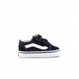 Vans Classics Old Skool Hook and Loop Βρεφικο Παπουτσι Μαυρο - Λευκο