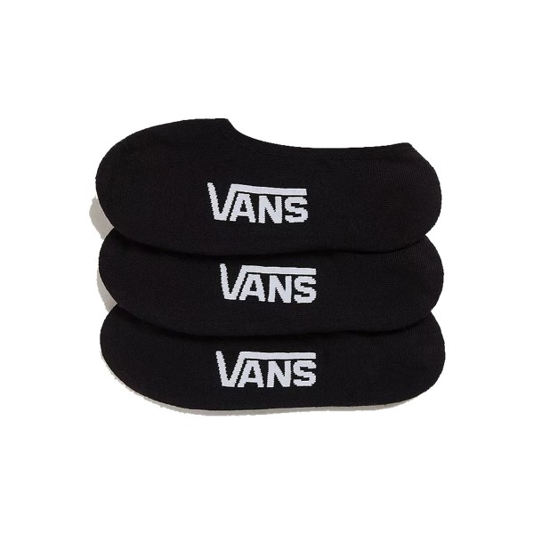 Vans Off The Wall Classic No Show 3 Ζευγη Unisex Καλτσες Μαυρες