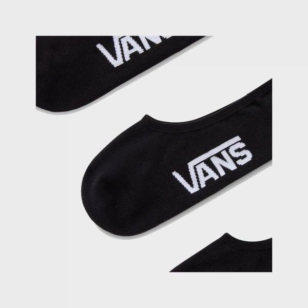 Vans Off The Wall Classic No Show 3 Ζευγη Unisex Καλτσες Μαυρες