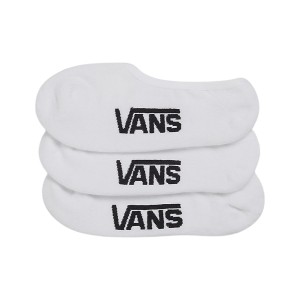 Vans Off The Wall Classic No Show 3 Ζευγη Unisex Καλτσες Λευκες