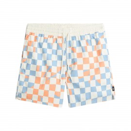 Vans Primary Checkboard Elastic Boardshorts Ανδρικο Μαγιο Σιελ - Μπεζ