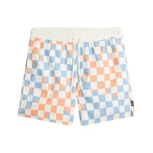 Vans Primary Checkboard Elastic Boardshorts Ανδρικο Μαγιο Σιελ - Μπεζ