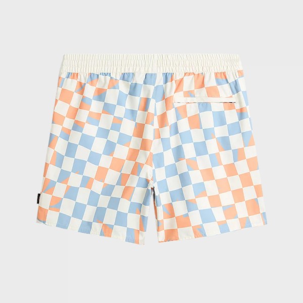 Vans Primary Checkboard Elastic Boardshorts Ανδρικο Μαγιο Σιελ - Μπεζ