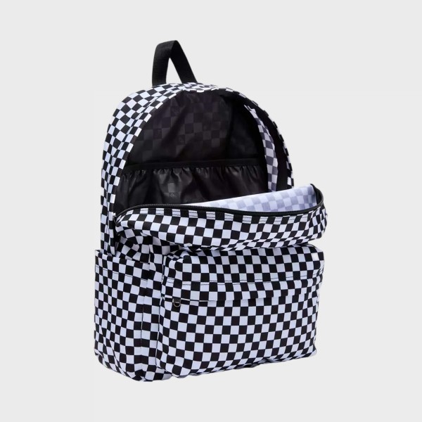 Vans Off The Wall OldSkool Check 22 Λιτρα Unisex Σακιδιο Πλατης Λευκο - Μαυρο