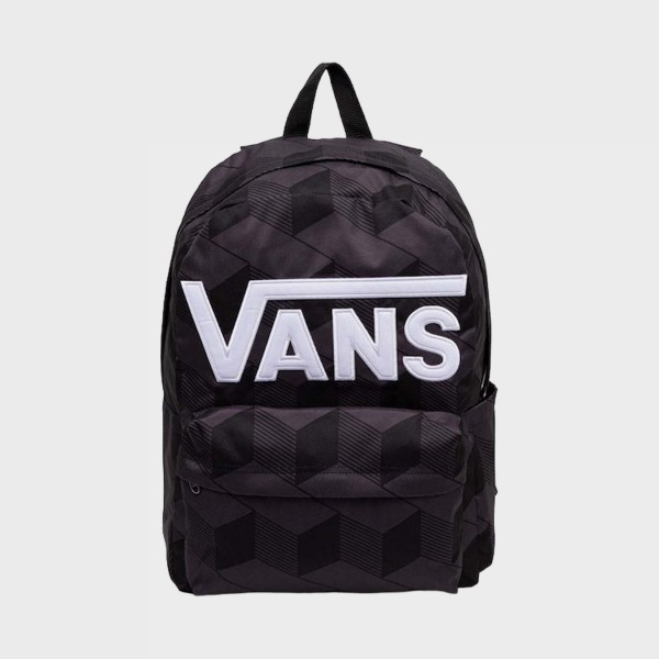 Vans Logo Old Skool Drop V 22 Litres Τσαντα Πλατης Γκρι - Μαυρο