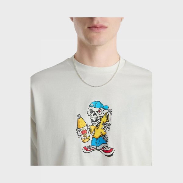 Vans Off The Wall Reggie Graphic Crew Neck Ανδρικη Μπλουζα Λευκο