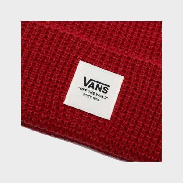 Vans Off The Wall Waffle Cuff Small Logo Unisex Σκουφος Κοκκινο