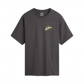 Vans Off The Wall Brush Script Logo Ανδρικη Μπλουζα Γκρι