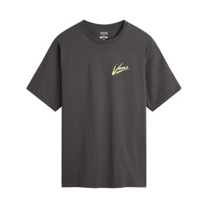 Vans Off The Wall Brush Script Logo Ανδρικη Μπλουζα Γκρι