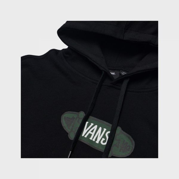 Vans Off The Wall Skater Graphic Hooded Ανδρικο Φουτερ Μαυρο