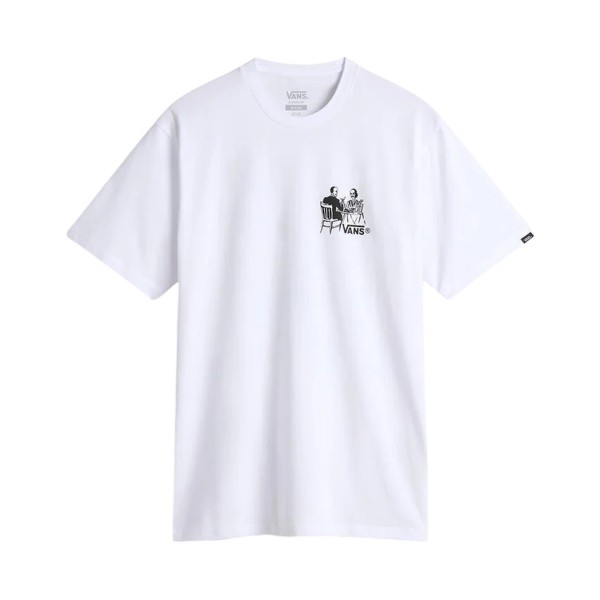 Vans Off The Wall Fine Dining Garaphic Back Ανδρικη Μπλουζα Λευκη