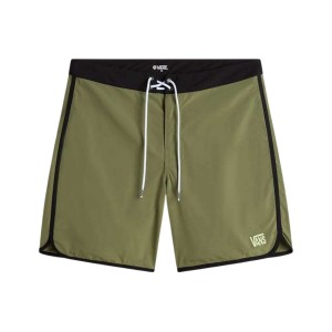 Vans Off The Wall MTE Everride Scalloped Solid Boardshorts Ανδρικο Μαγιο Λαδι - Μαυρο