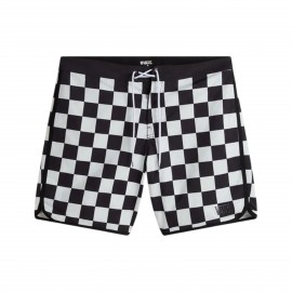 Vans Off The Wall MTE Everride Scalloped AOP Boardshorts Ανδρικο Μαγιο Λευκο - Μαυρο