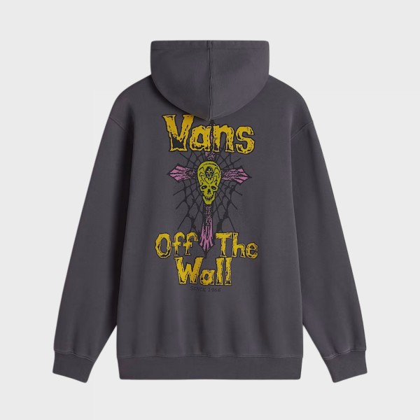 Vans Off The Wall Legacy Graphics Hooded Ανδρικο Φουτερ Γκρι