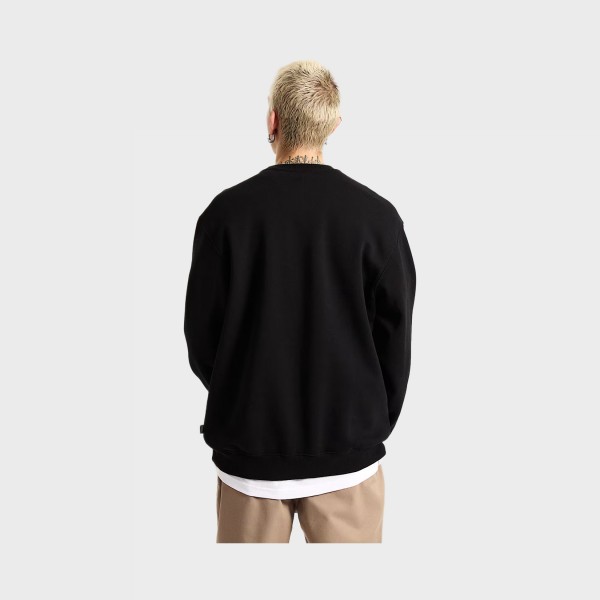 Vans Left Chest Logo II Crew Neck Unisex Φουτερ Μαυρη