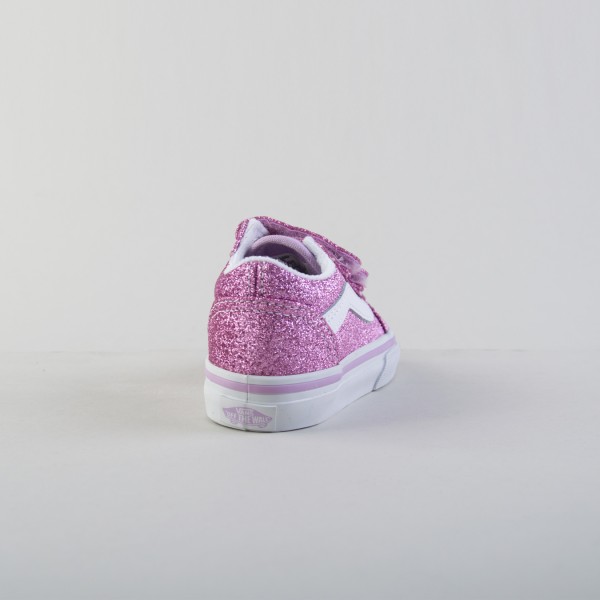 Vans Classics Old Skool Glitter Velcro Βρεφικο Παπουτσι Ροζ