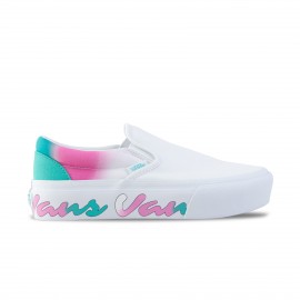 Vans Classic Slip-On Platform Spring Fade Γυναικειο Παπουτσι Λευκο