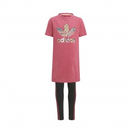 Adidas Originals Graphic Print Dress Set Ροζ - Μαυρο