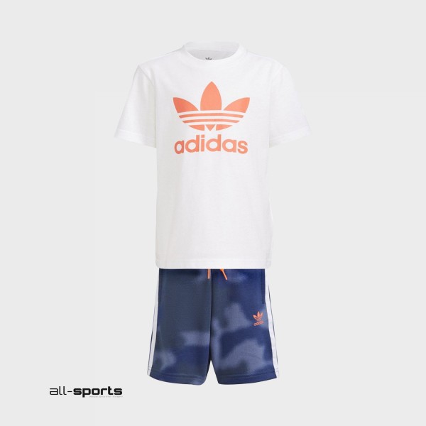 Adidas Originals Short Tee Set Λευκο - Μπλε