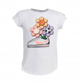 Nike Sportswear Cortez Flower Crew Παιδικη Μπλουζα Λευκη