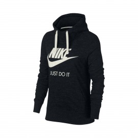 Nike Sportswear Gym Vintage Hooded Γυναικειο Φουτερ Γκρι